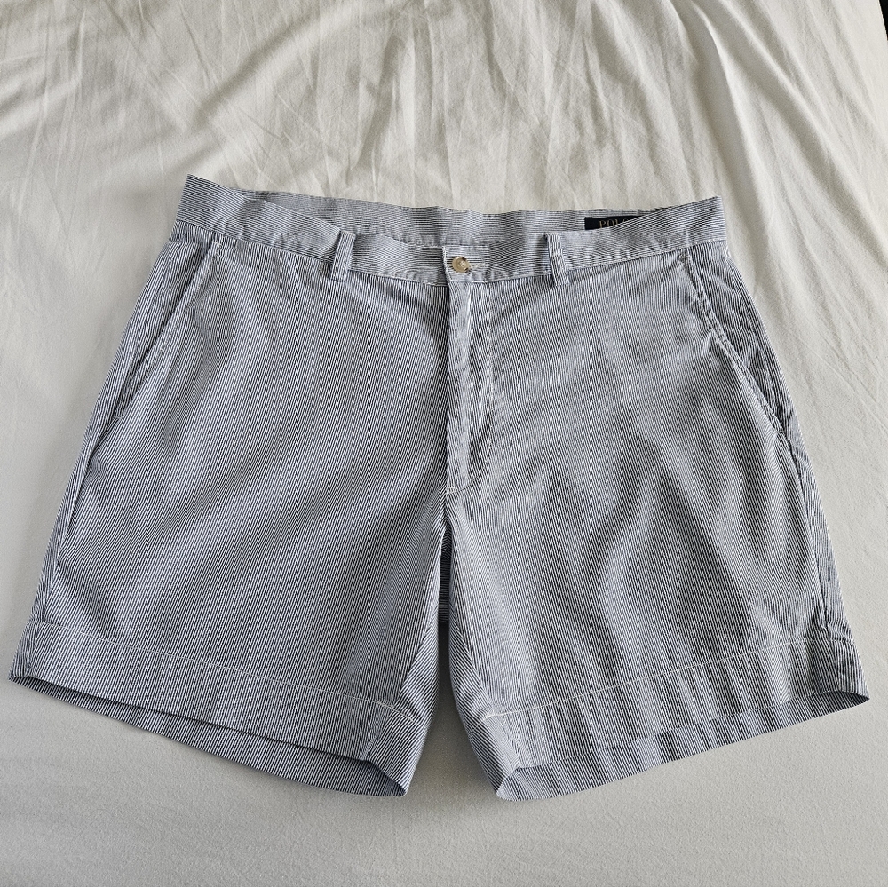 Polo Ralph Lauren Men's Shorts Classic Fit Blue Stripe Sz 35 Preppy